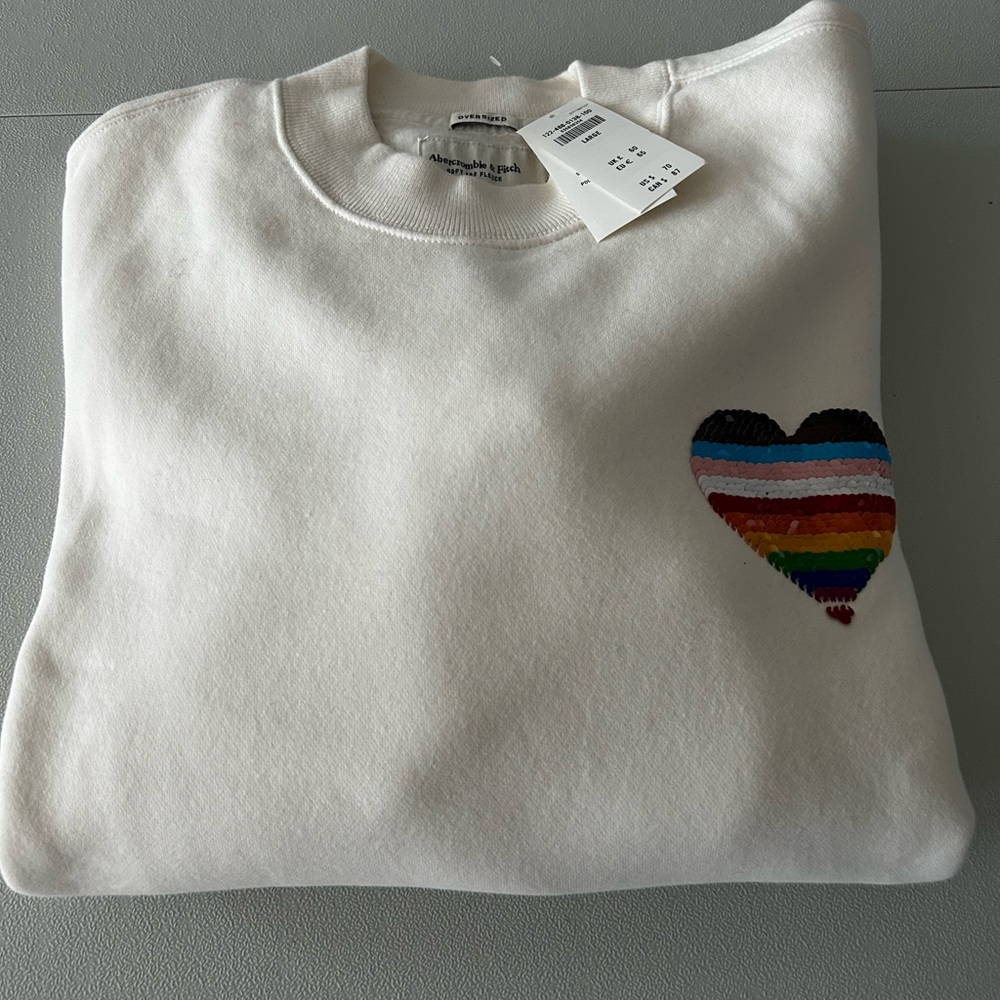 Abercrombie & Fitch brand new with tag pride, flip sequin sweatshirt